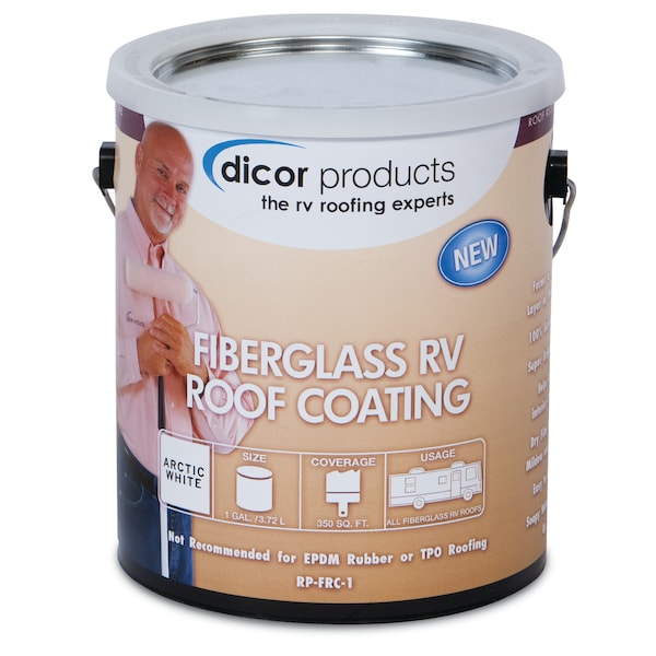 Dicor RP-FRCT-1 Fiberglass RV Roof Coating - 1 Gallon, Tan RP-FRCT-1 - main